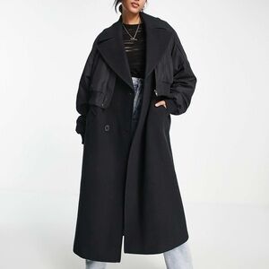 ASOS DESIGN Hybrid Bomber Coat